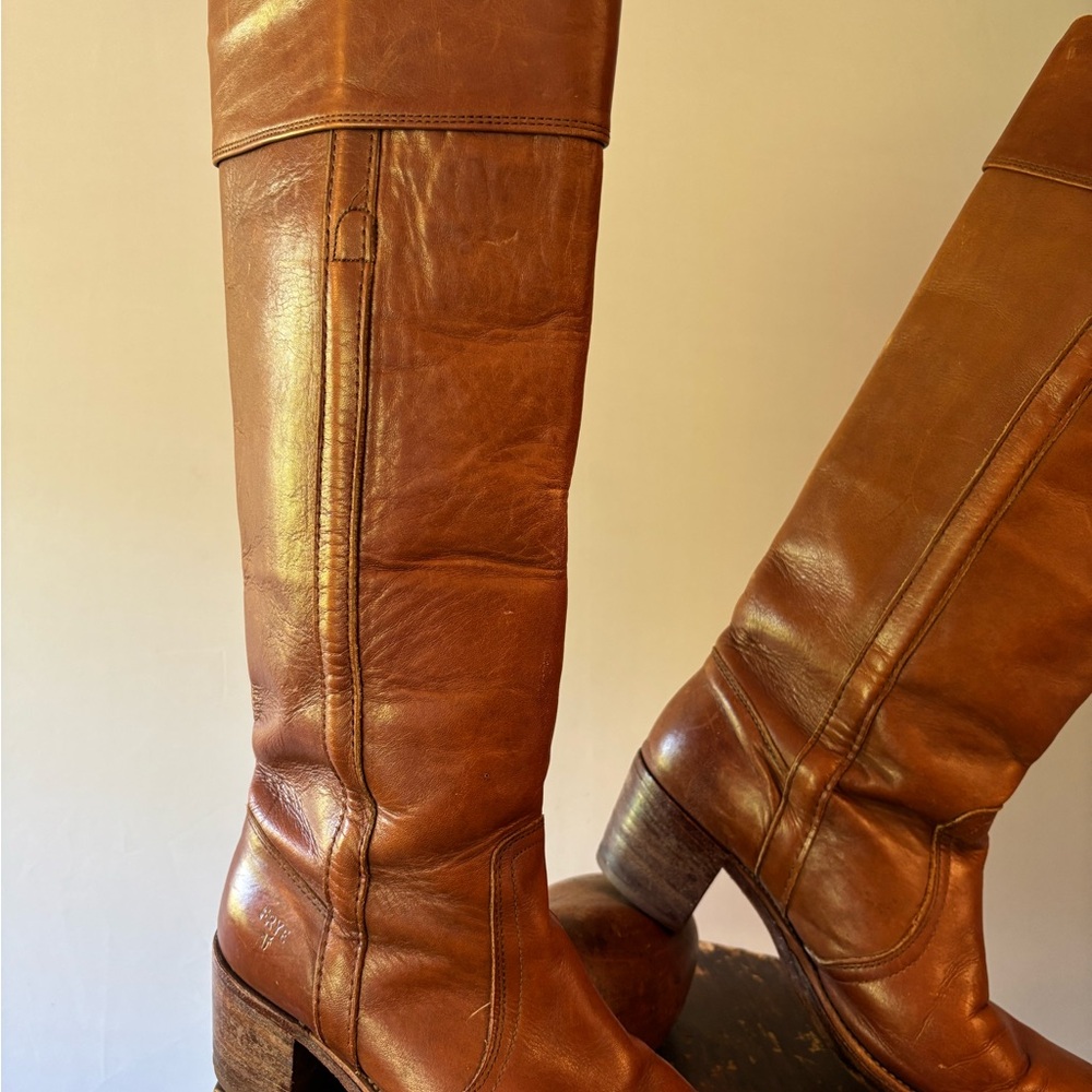 Vintage FRYE 1970’s Brown Leather Campus Boots. Excellent condition. W9. Style! - Picture 2 of 9
